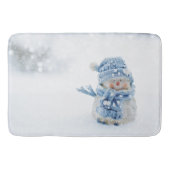 Foto van een Cute Snowman in de winter - Kerstmis Badmat (Voorkant)