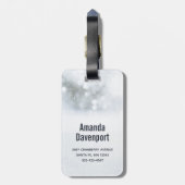 Foto van een Cute Snowman in de winter - Kerstmis Bagagelabel (Achterkant verticaal)