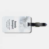 Foto van een Cute Snowman in de winter - Kerstmis Bagagelabel (Achterkant horizontaal)