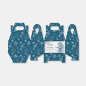 Foto van een Cute Snowman in de winter - Kerstmis Bedankdoosjes (Uitgevouwen)