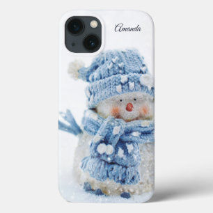 Foto van een Cute Snowman in de winter - Kerstmis Case-Mate iPhone Case