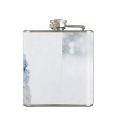 Foto van een Cute Snowman in de winter - Kerstmis Heupfles (Achterkant)