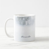 Foto van een Cute Snowman in de winter - Kerstmis Koffiemok (Links)