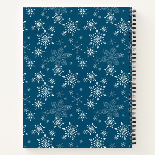 Foto van een Cute Snowman in de winter - Kerstmis Notitieboek (Achterkant)