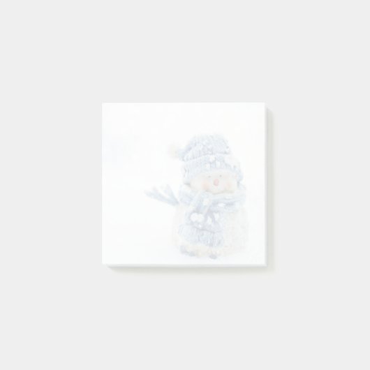 Foto van een Cute Snowman in de winter - Kerstmis Post-it® Notes (Voorkant)