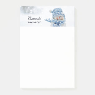 Foto van een Cute Snowman in de winter - Kerstmis Post-it® Notes