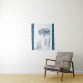 Foto van een Cute Snowman in de winter - Kerstmis Wandkleed (In situ)