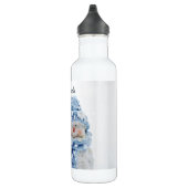 Foto van een Cute Snowman in de winter - Kerstmis Waterfles (Rechts)