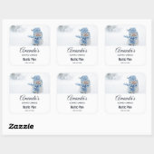 Foto van een Cute Snowman in Winter - Candle Biz Vierkante Sticker (Vel)