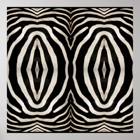 Foto van een echte Zebra-ingang Poster (Voorkant)