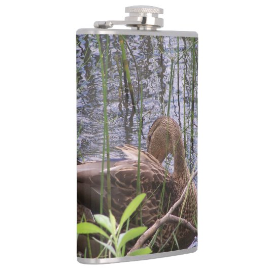 Foto van een eend heupfles (Rechts)