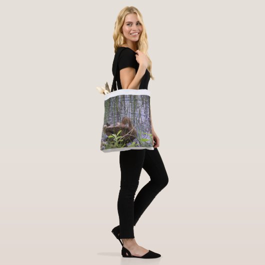 Foto van een eend tote bag (Op model)