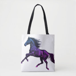 Foto van een galopperende hengst op herbruikbare b tote bag