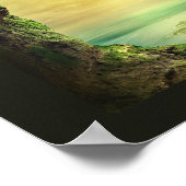 Foto van een grot die een tropisch Zee overziet Poster (Hoek)