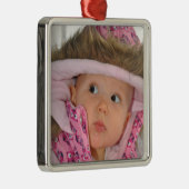 Foto van een klein meisje metalen ornament (Rechts)