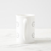 Foto van een kotterhond met handgetekend lijst en  porselein kop (Achterkant)