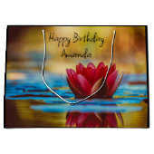 Foto van een Lotus Flower in a Pond Large Birthday Groot Cadeauzakje (Voorkant)