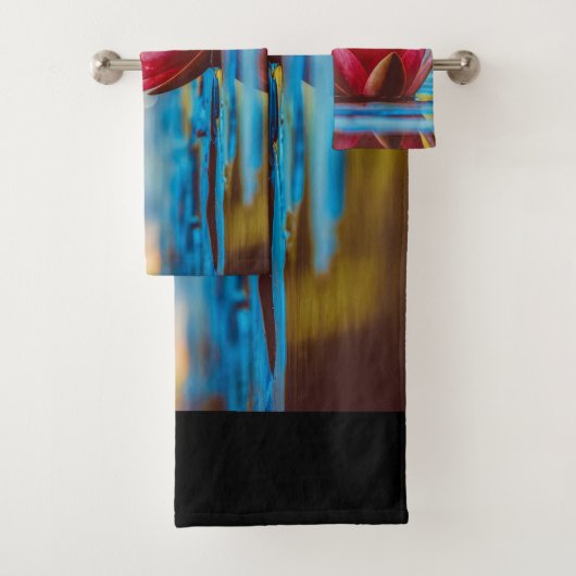  foto van een Lotus Flower in een Pond Bad Handdoek (Insitu)