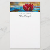 foto van een Lotus Flower in een Pond Briefpapier (Voorkant)