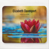  foto van een Lotus Flower in een Pond Muismat (Voorkant)