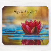 foto van een Lotus Flower in een Pond Muismat (Voorkant)