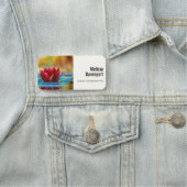 foto van een Lotus Flower in een Pond Naamplaatje (In situ)