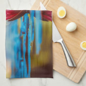  foto van een Lotus Flower in een Pond Theedoek (Quarter Fold)