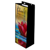  foto van een Lotus Flower in een Pond Wijn Cadeautas (Voorkant Gekanteld)