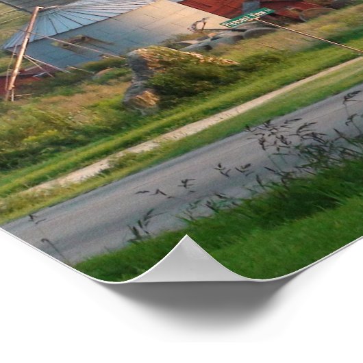 Foto van een Midwest-Boerderij in Platteville, Wis Poster (Hoek)