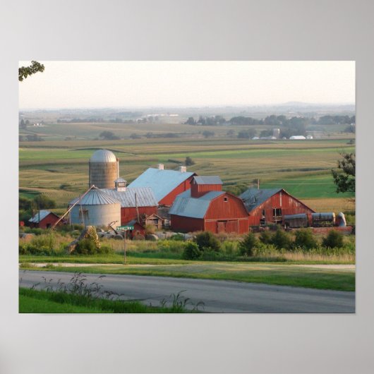 Foto van een Midwest-Boerderij in Platteville, Wis Poster (Voorkant)