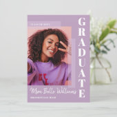 Foto van een modern eenvoudig Afstuderen met tiend Kaart (Staand voorkant)