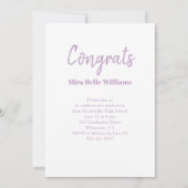 Foto van een modern eenvoudig Afstuderen met tiend Kaart (Achterkant)