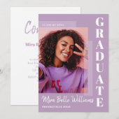 Foto van een modern eenvoudig Afstuderen met tiend Kaart (Voorkant / Achterkant)