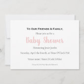 Foto van een modern meisje, uitnodiging voor baby  (Achterkant)