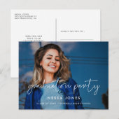 Foto van een moderne, minimalistische afstudeerpar briefkaart (Voorkant / Achterkant)