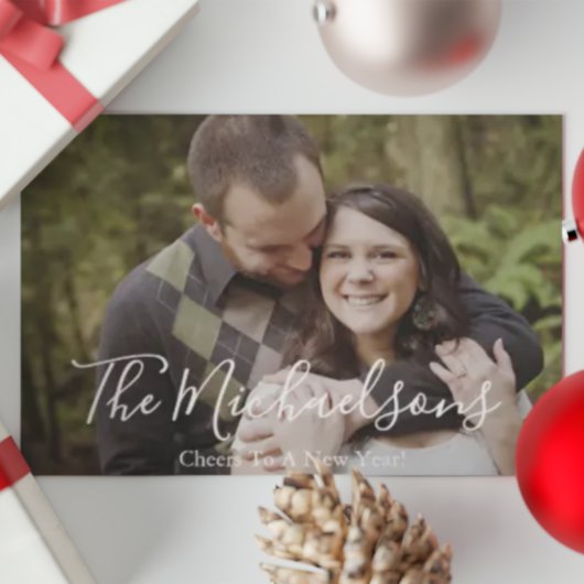 Foto van een nieuw jaar feestdagenkaart