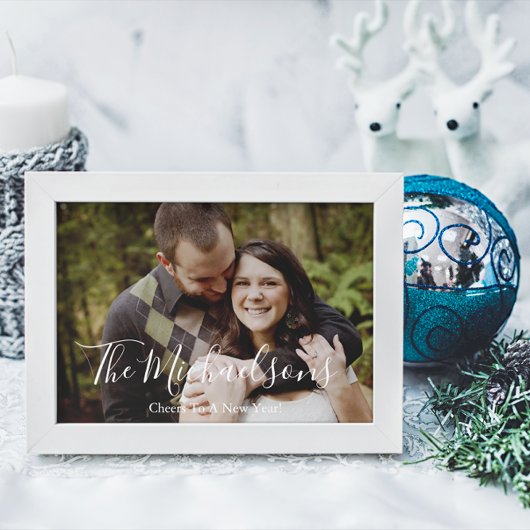 Foto van een nieuw jaar feestdagenkaart