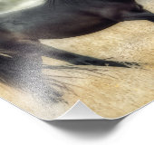 Foto van een paard met zachte focus foto afdruk (Hoek)