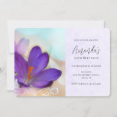 Foto van een  Paarse Lente Crocus Birthday Kaart (Voorkant)