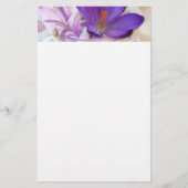 Foto van een  Paarse Lente Crocus Briefpapier (Voorkant)