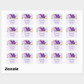 Foto van een  Paarse Lente Crocus Candle Biz Vierkante Sticker (Vel)