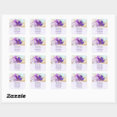 Foto van een Paarse Lente Crocus Candle Biz Vierkante Sticker (Vel)