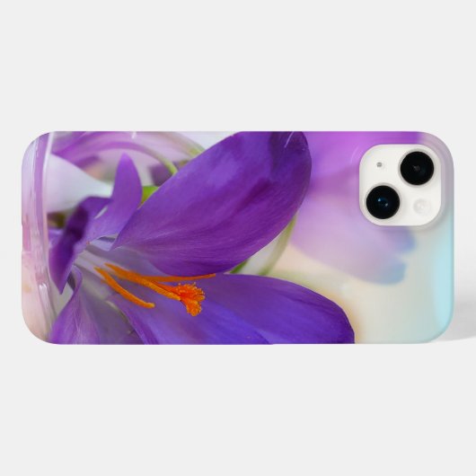 Foto van een  Paarse Lente Crocus Case-Mate iPhone Case (Achterkant (horizontaal))
