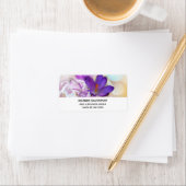 Foto van een  Paarse Lente Crocus Etiket (Insitu)