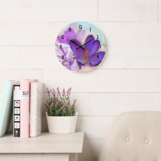 Foto van een  Paarse Lente Crocus Grote Klok (Leeskamer)