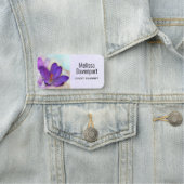 Foto van een  Paarse Lente Crocus Naamplaatje (In situ)