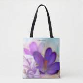 Foto van een  Paarse Lente Crocus Tote Bag (Voorkant)
