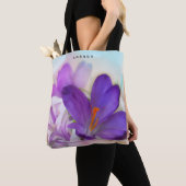 Foto van een  Paarse Lente Crocus Tote Bag (Dichtbij)