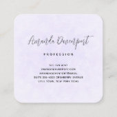 Foto van een  Paarse Lente Crocus Vierkante Visitekaartje (Achterkant)