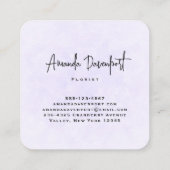 Foto van een  Paarse Lente Crocus Vierkante Visitekaartje (Achterkant)